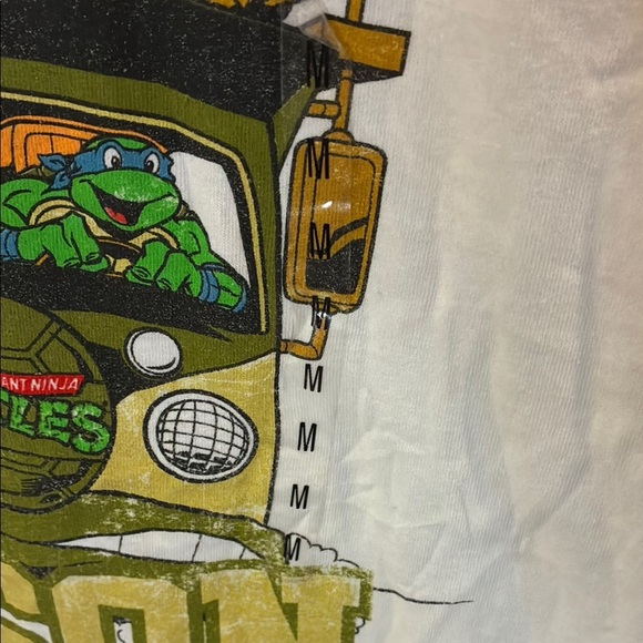 NWT Teenage Mutant Ninja Turtles white cotton Tshirt graphic tee kids size M - Picture 5 of 10